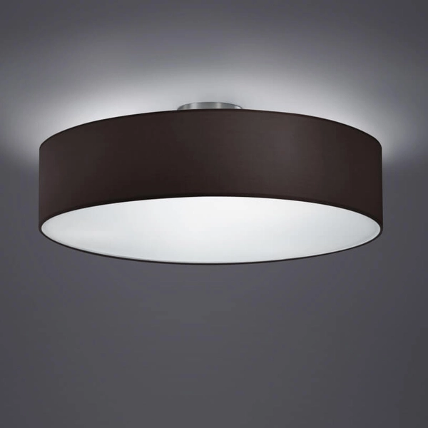Okrągła lampa sufitowa Hotel 603900302 z tkaniny czarna