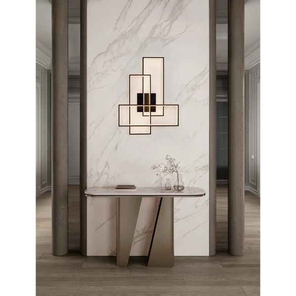 Metalowa lampa ścienna do salonu DENVERA LE45478 LED 48W 3200K frame czarna