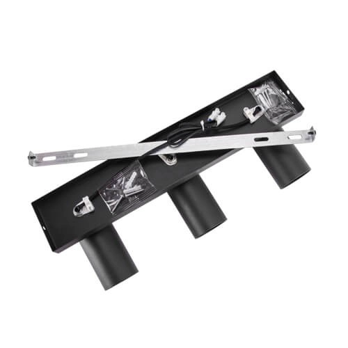 LAMPA sufitowa MANAM 03765 Ideus regulowana OPRAWA metalowe tuby reflektorki na listwie czarne