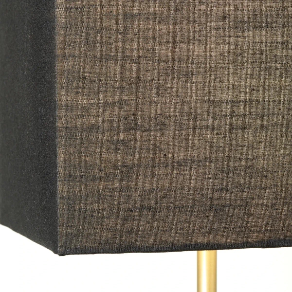 Stołowa lampa z abazurem Aglae 94873/63 antracyt srebrny