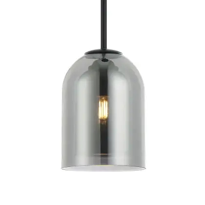 Szklana zwisająca lampa Elaris LP-8103/1P SM przydymiona czarny