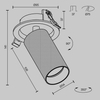 Podtynkowa lampa tuba Artisan C081CL-01-GU10-B Maytoni regulowana czarny