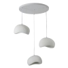 Skandynawska lampa wisząca OSTIA 1744 biała 3xE27 potrójna do salonu