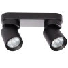Podwójna lampa natynkowa Pointa LP-6398/2WS BK na belce czarny