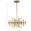 Wisząca LAMPA industrialna GIOVANNA MX16009008-37A B Italux loftowa OPRAWA metalowy ZWIS LED 94,2W 3000K pręty brąz