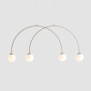 Zwisająca lampa molekułowa UNA 1116L17_S Aldex nad stół beżowa