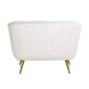 Welurowy fotel Huxley S5125 WHITE BOUCLÉ Richmond Interiors glamour stalowy złoty biały