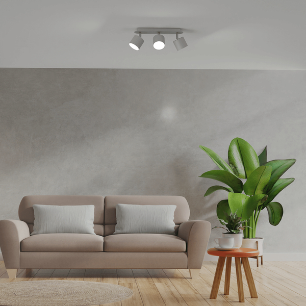 Sufitowa lampa z regulacją Dixie loftowa do holu biała