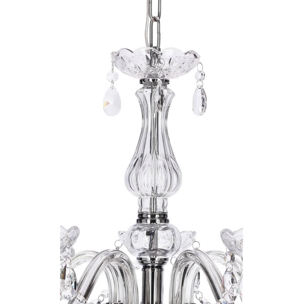 Lampa zawieszana Cristallo 38-30337 kryształowa chrom transparentna