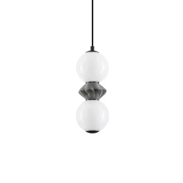 Ceramiczna wisząca lampa MONRETA LE45230 LED 10W 3000K nad stół szara biała