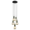 Szklana salonowa lampa wisząca Sophia Green 11149 ryflowana zielony