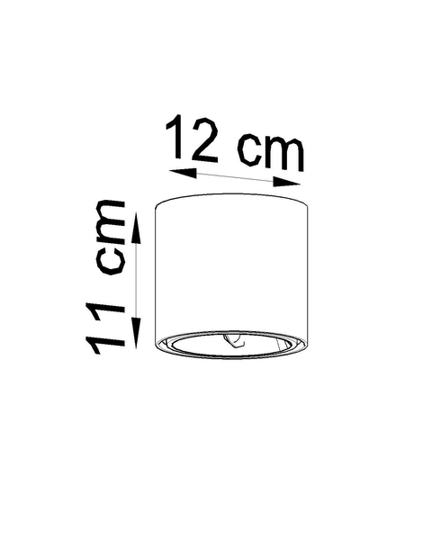LAMPA sufitowa SL.0697 metalowa OPRAWA spot natynkowy tuba downlight czarny