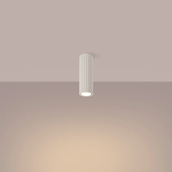 Sufitowa lampa podłużna KARBON SL.1588 ryfel metalowa beżowa