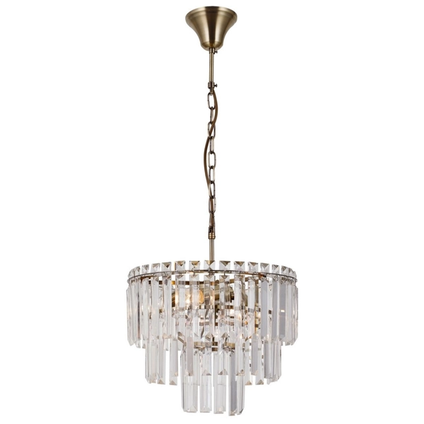 Żyrandol z kryształkami Buena PND-22320-4-ABR Italux do jadalni przezroczysty