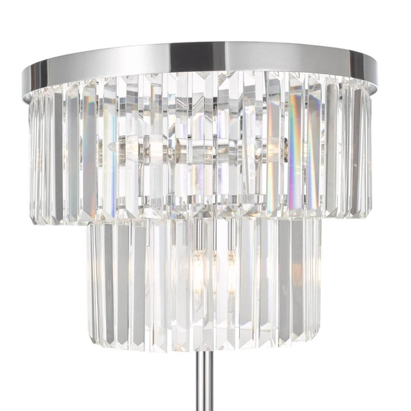 Podłogowa lampa salonowa Angel ANG4908 Dar Lighting glamour kryształ chrom