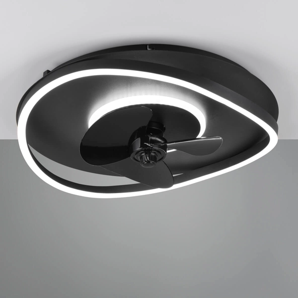 Sufitowa lampa z wentylatorem Sortland R67393132 LED 36W 2700-6500K czarna