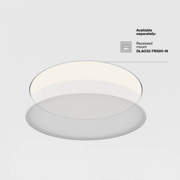 Okrągła lampa sufitowa Zon C032CL-90W3K-RD-B Maytoni LED 90W 3000K czarna