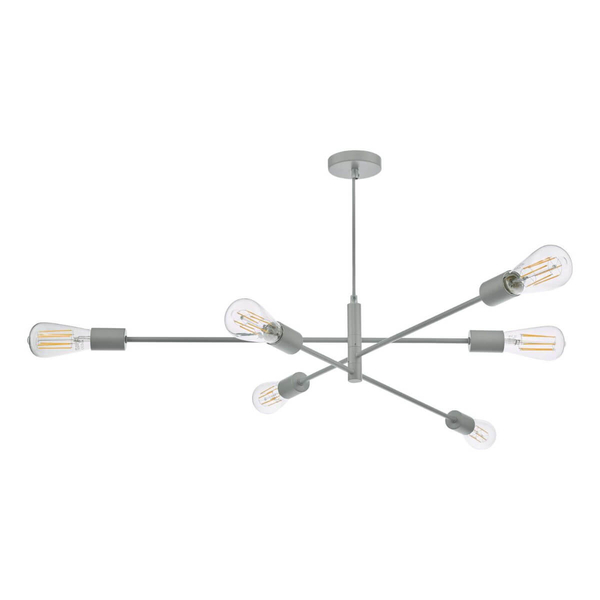 Salonowa lampa wisząca Alana ALA0639 Dar Lighting szara przezroczysta
