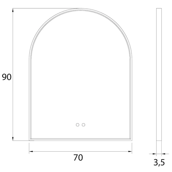 Łazienkowe lustro MIRROR W0386 LED 26W 3000-5000K IP44 złote