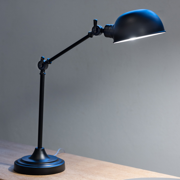 Regulowana lampka stołowa Portland 108584 Markslojd metalowa oprawa czarna