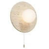 Okrągły kinkiet ścienny Bilo WL0112 mleczna kula złoty mosiądz