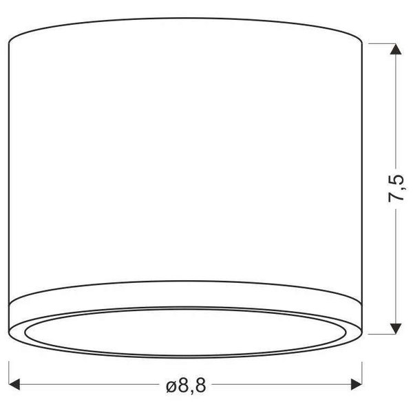 Sufitowa lampa 2275956 okrągła plafon LED 9W 4000K metalowy złoty czarny
