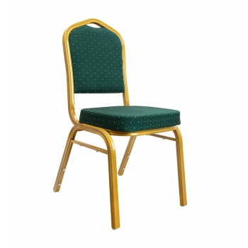 Krzesło do jadalni HEKATE zielone złote KH1501100391 wys. 93,5 cm tkaninowe