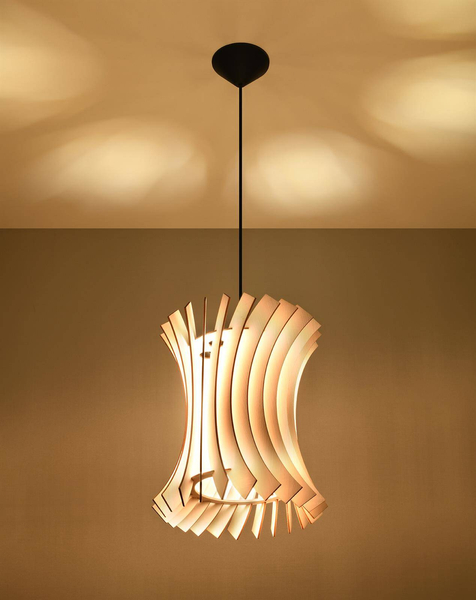 Ekologiczna lampa wisząca SL.0642 sypialniany zwis drewno