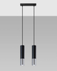 Loftowa LAMPA wisząca SL.0941 modernistyczna OPRAWA metalowy ZWIS tuby czarne chrom