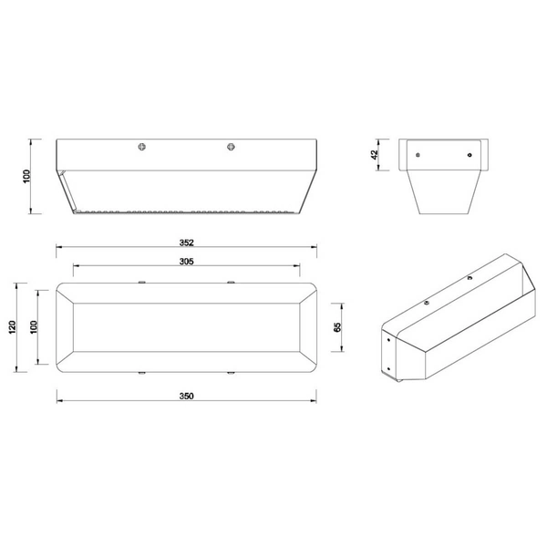 Podłużny kinkiet ścienny ARINO 224819132 LED 13,5W 3000K drewniany czarny