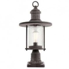 Stojąca LAMPA zewnętrzna Riverwood KL-RIVERWOOD3-M Elstead KICHLER metalowa OPRAWA klasyczny słupek outdoor IP44 cynk przezroczysty