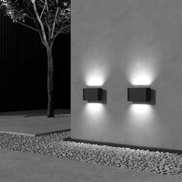 Ścienny kinkiet Pull O412WL-L8GF3K Maytoni IP54 romb LED 8W 3000K grafitowy