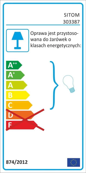 Elewacyjna LAMPA zewnętrzna SITOM 303387 Polux metalowa OPRAWA ogrodowa KINKIET na taras IP44 outdoor biały
