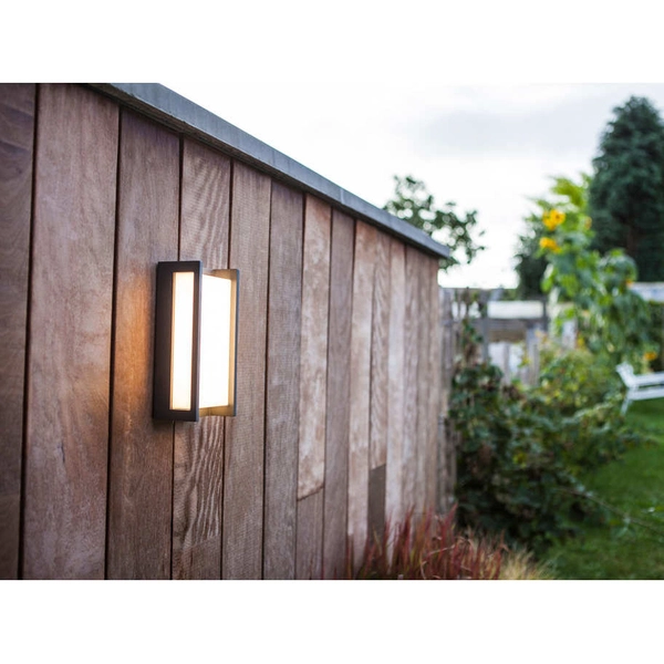 Ogrodowa LAMPA elewacyjna QUBO 5193004118 Lutec prostokątna OPRAWA metalowa LED 16W 2700K - 6500K kinkiet RGB IP54 szary