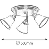 Sufitowa LAMPA plafon GRANDO 6548 Rabalux metalowa OPRAWA angielska reflektorki okrągłe brąz białe