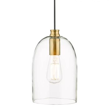 Wisząca lampa nad stół Archie ARC0163 szklana do jadalni szklana mosiądz