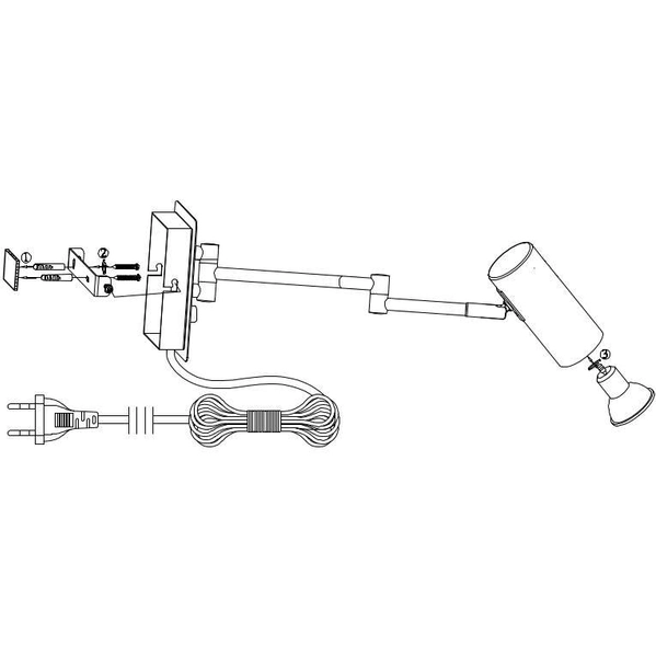 Kinkiet LAMPA ścienna TORINO 107538 Markslojd tuba OPRAWA metalowa na wysięgniku biała