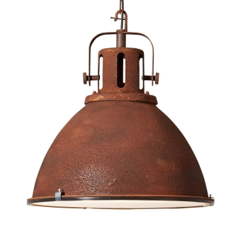 Wisząca lampa retro Jesper 23770/55 na łańcuchu metalowa rdzawa