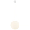 Lampa wisząca salonowa CAFE 39573001 szklana kula biały srebrny