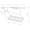 Reflektor do szynoprzewodu Profile Focus 7621 LED 9W 3000K czarny