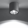 Sufitowa LAMPA downlight SL.0696 natynkowa OPRAWA tuba metalowa szara