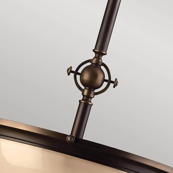 Lampa wisząca do jadalni Mayflower HK-MAYFLOWER-P-C Hinkley kopuła brązowa