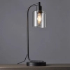 Stołowa lampa Toledo 95457 szklana czarny przezroczysty