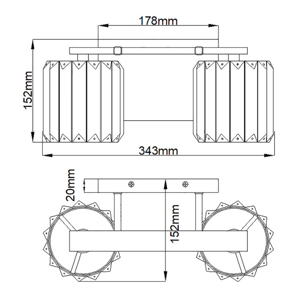 Łazienkowa lampa ścienna Divine QZ-DIVINE2-PC-BATH glamour IP44 chrom