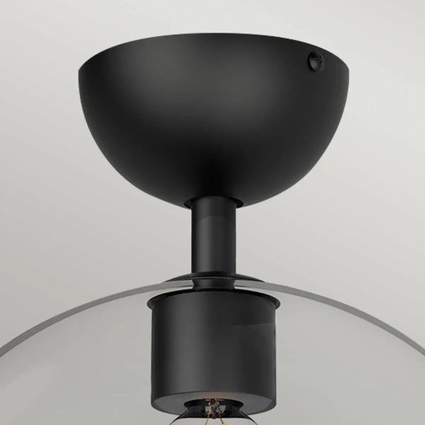 Lampa sufitowa na korytarz Jude ALM-JUDE-SF-MB-CL szklana czarna