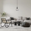 Szklana lampa wisząca Stabla PND-30084-1-BK-SG czarna przydymiona
