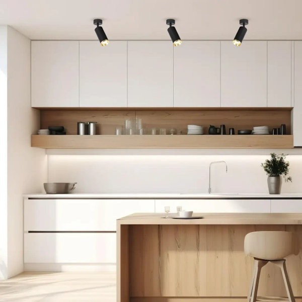 Minimalistyczna lampa sufitowa Mica Spot ML2094 cylindryczna czarny