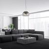 Wisząca lampa Ursula 3190 Rabalux szklana nad stół przezroczysta czarna