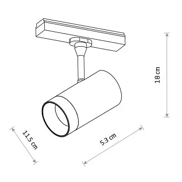 Regulowana lampa do szyn 1-obwodowych 11342 LED 12W 4000K czarna