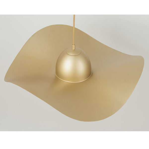 Wisząca lampa metalowa KAPELLO zwis do jadalni złoty nad stół